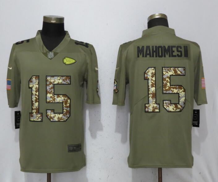 Men Kansas City Chiefs #15 Mahomes ll Olive Camo Carson 2017 Salute to Service Limited Nike NFL Jerseys->indianapolis colts->NFL Jersey